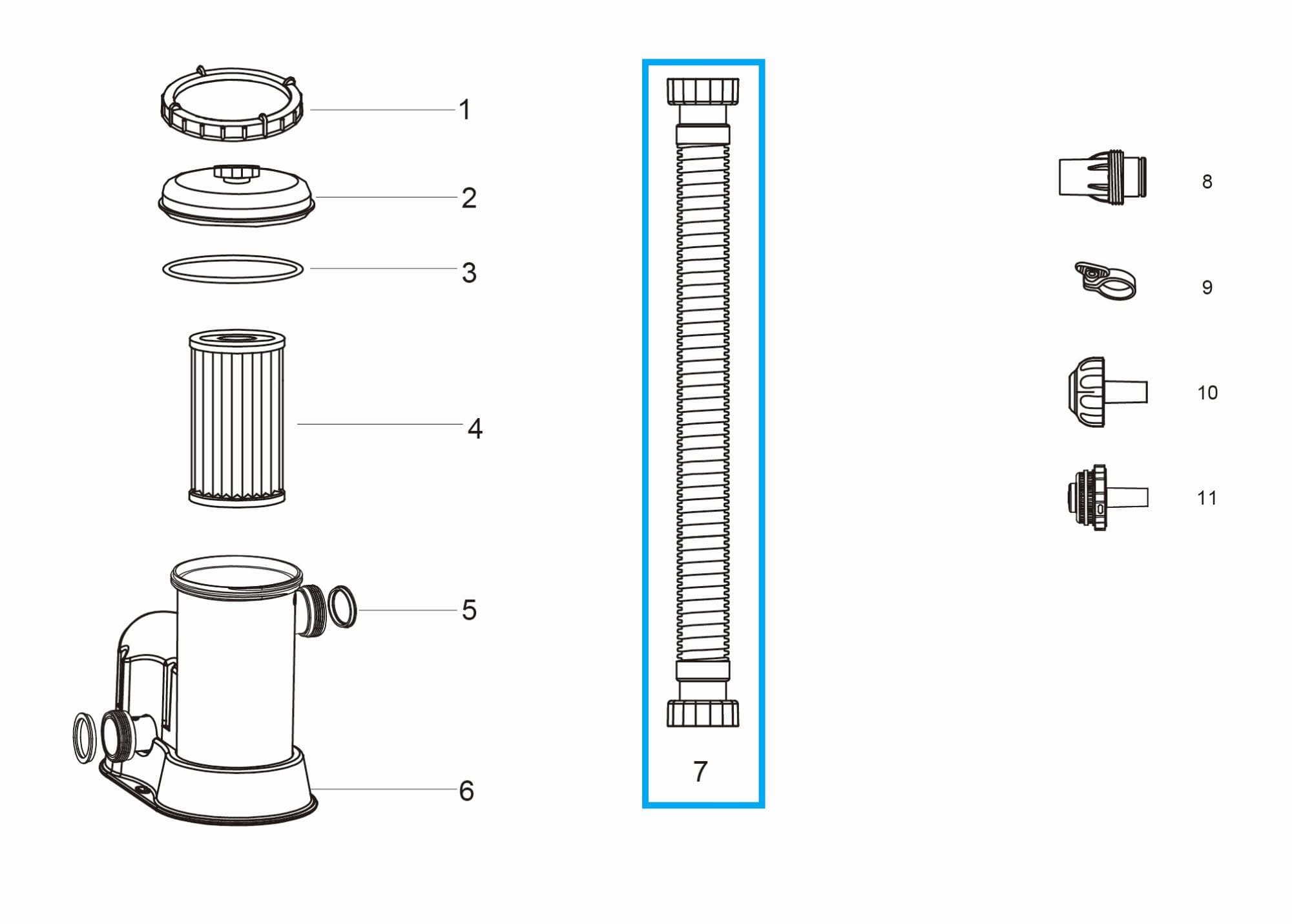 5 metri per pompe filtro trasparenti a da 5678 l/h
