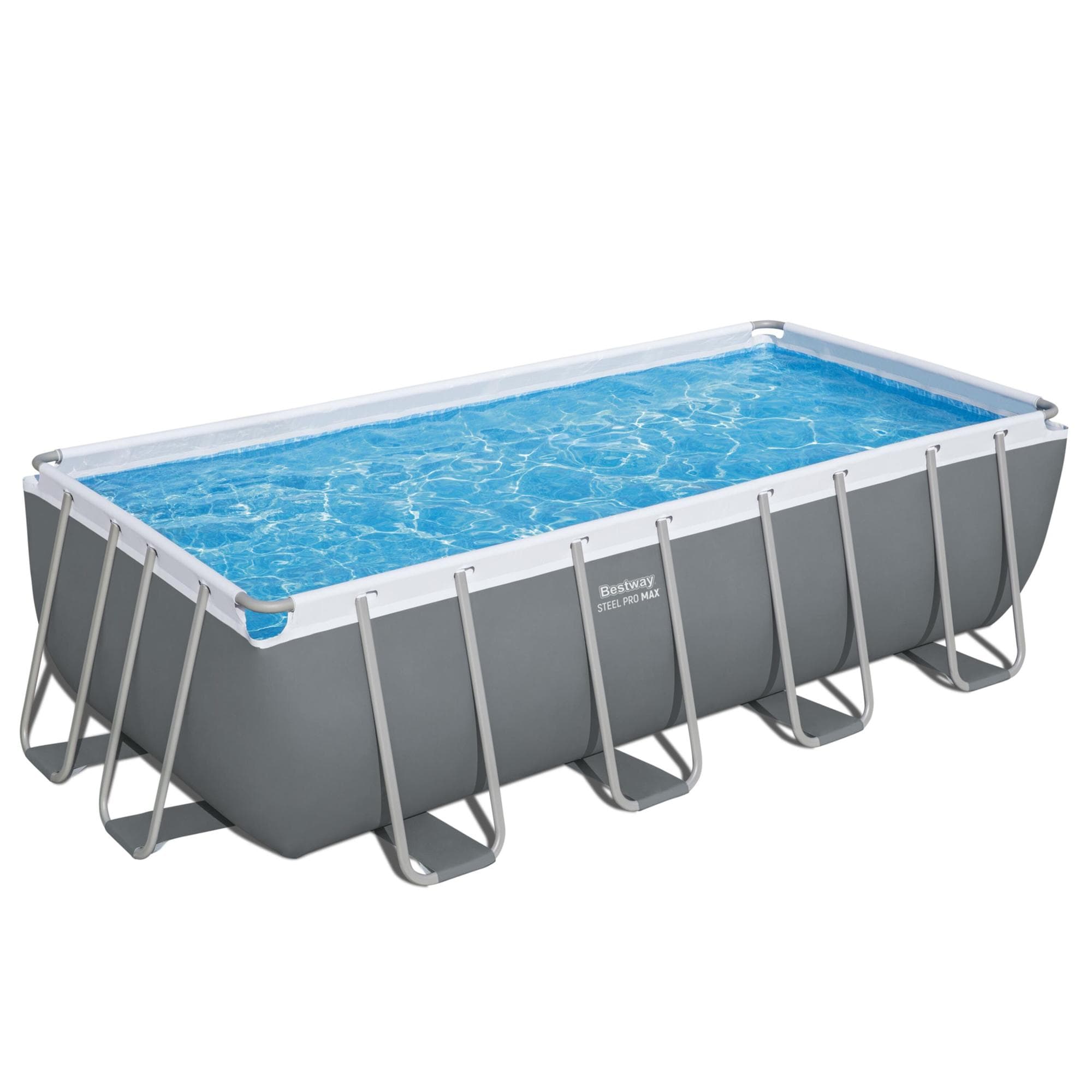 Piscina solo struttura grigio scuro - 488x244x122 cm