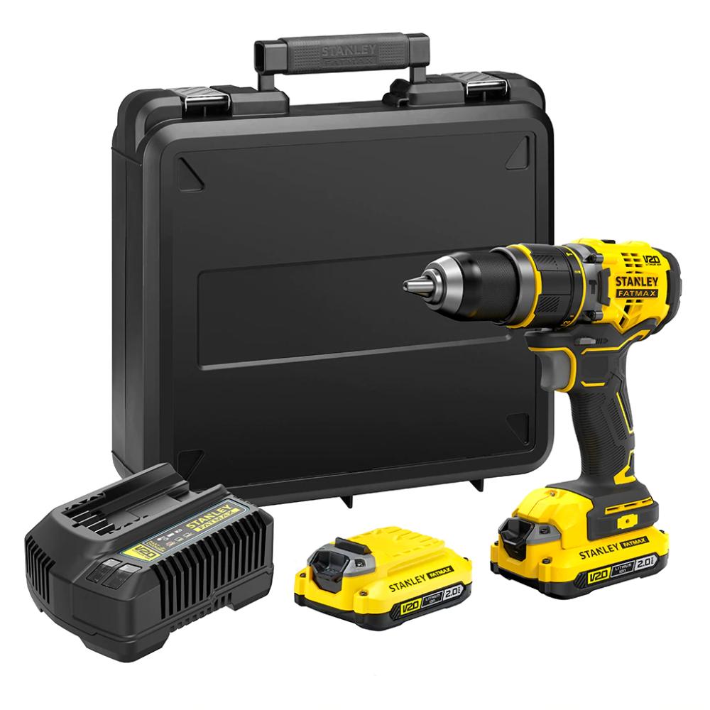 Trapano Avvitatore con percussione Brushless a batteria 18V con 2 batterie LI-Ion 2 Ah V20 SFMCD721D2K FATMAX® STANLEY®
