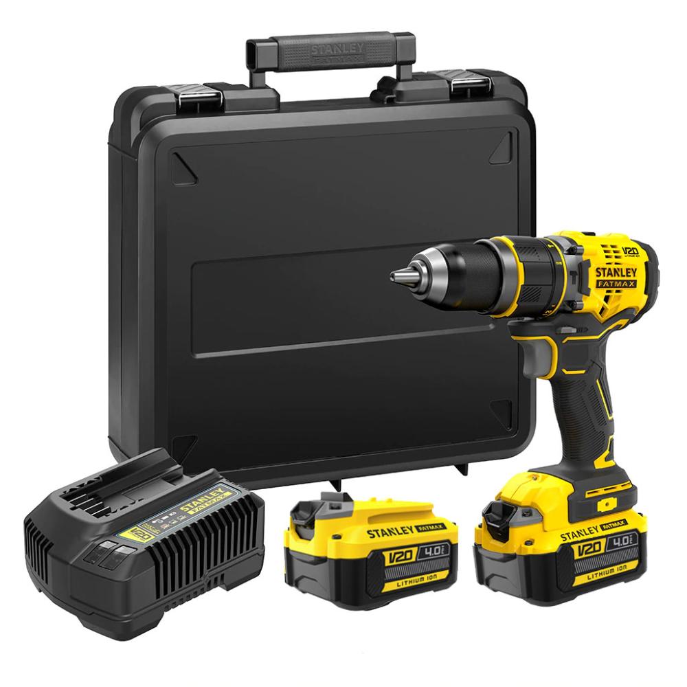 Trapano Avvitatore con percussione Brushless a batteria 18V con 2 batterie LI-Ion 4 Ah V20 SFMCD721M2K FATMAX® STANLEY®