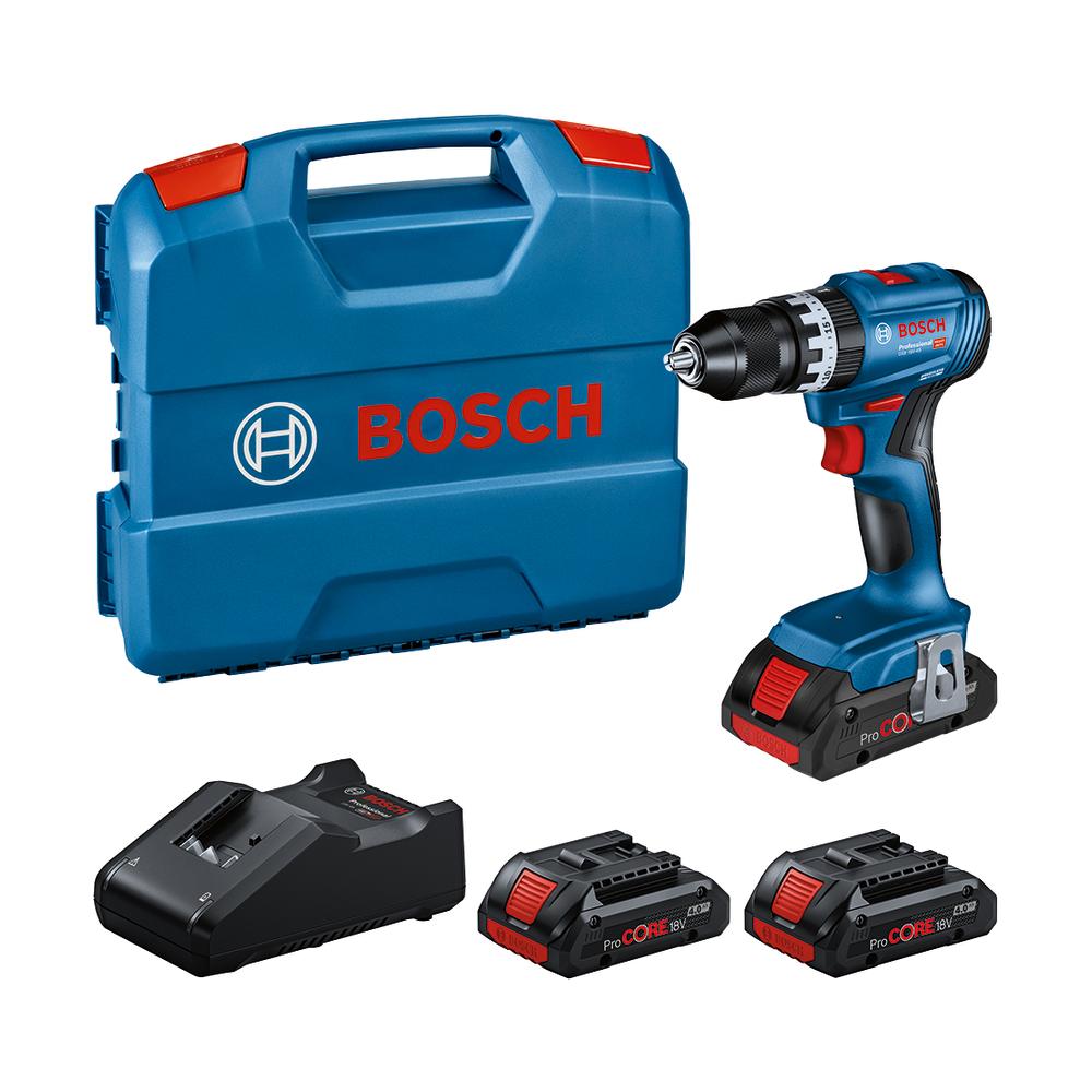 Trapano battente avvitatore GSB 18V-45 con 3 Batterie ProCORE 18V 4.0 Ah 0615A5002U Professional Bosch