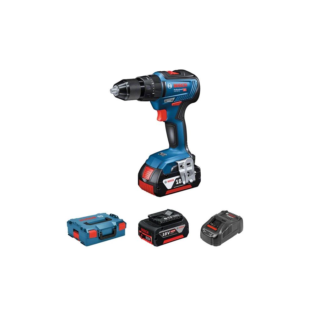 Trapano battente-avvitatore GSB 18V-55 Professional + 2 Batterie 4.0 Ah 06019H5300 Bosch