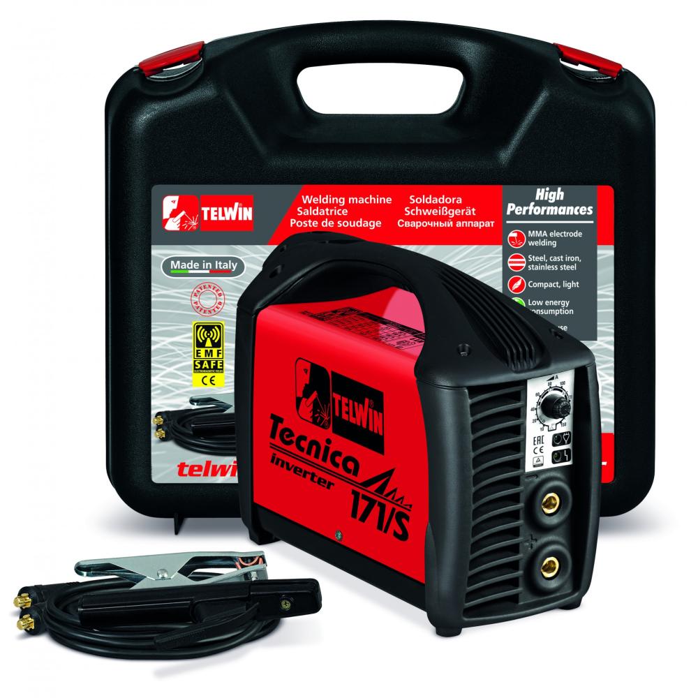 Saldatrice inverter TECNICA 171/S 230V ACX con accessori e valigetta 816203 TELWIN