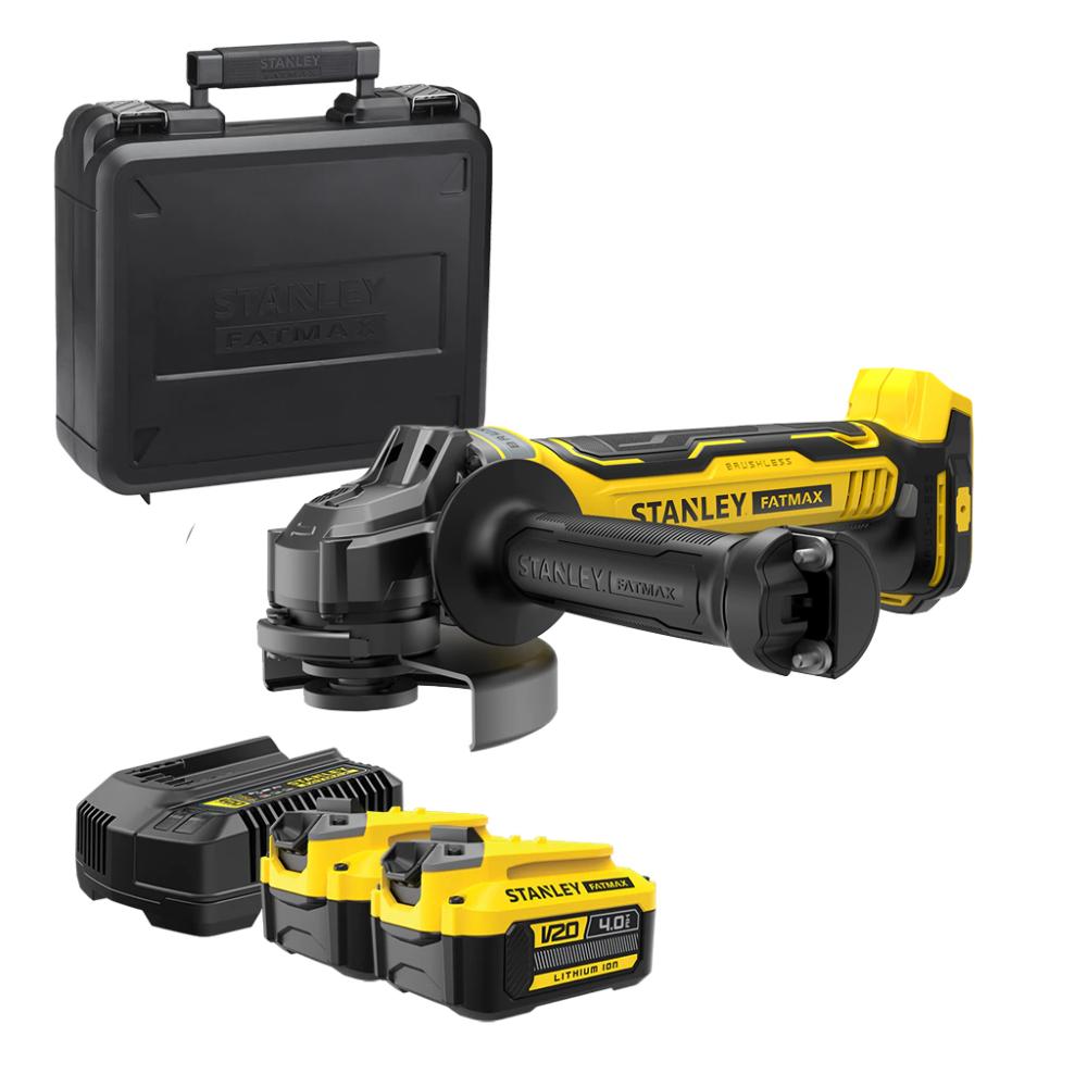 Smerigliatrice a batteria 18V Brushless con 2 batterie 4.0 Ah LI-Ion SFMCG700M2K-QW V20 FATMAX® STANLEY®